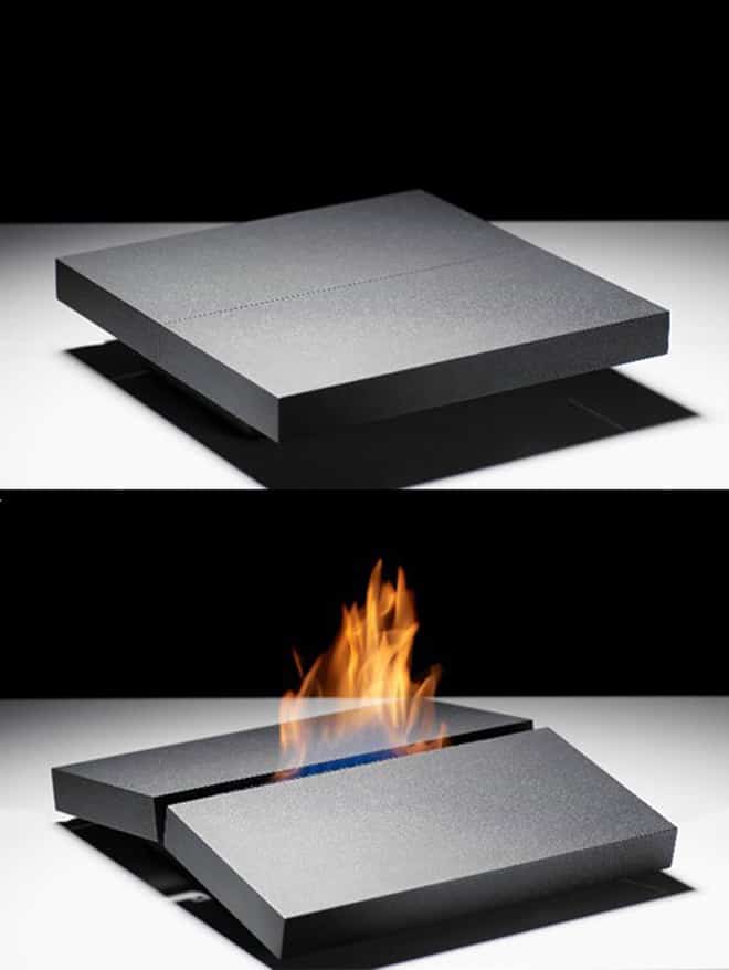 Fireplace on your Coffee Table by Porsche Studio Design | DesignRulz