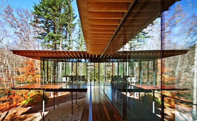 Glass/Wood House, New Canaan, Connecticut, by Kengo Kuma ...