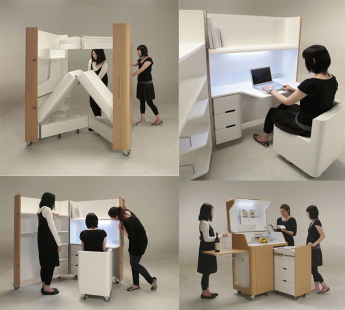 Space Saving Furniture: Compact Kitchen, Guest Room And Office ...