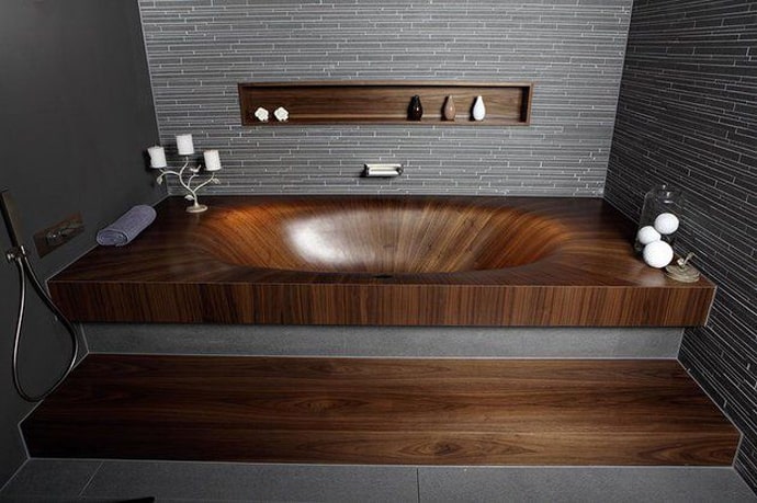 15 Деревянные ванны, которые посылают вам вернуться к природе DesignRulz.com