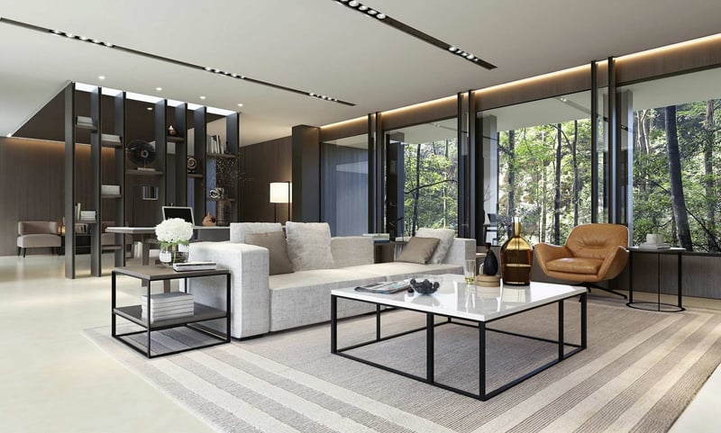 35 Modern Living Rooms with Cool and Clean Lines