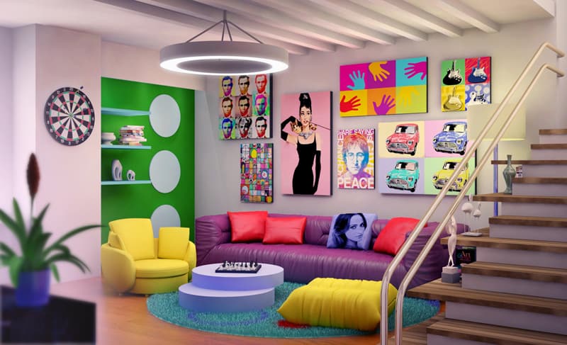 20 Chic Interior Designs Inspired by Pop Art