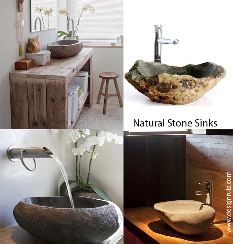 18 Cool Natural Stone Sinks Design Ideas