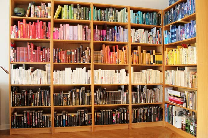 Diy Rainbow Bookshelf Organize Your Books By Color
