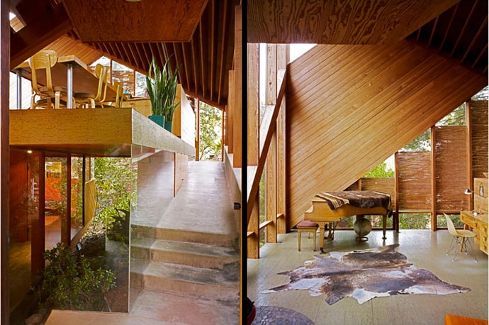 Amazing Wooden Home Walstrom House By John Lautner