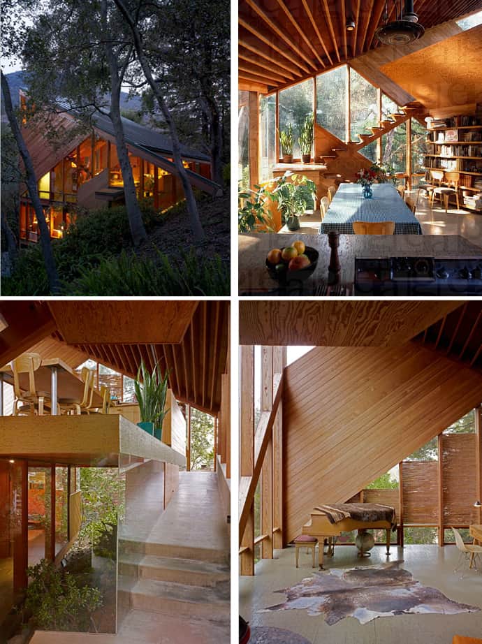 Amazing Wooden Home Walstrom House By John Lautner