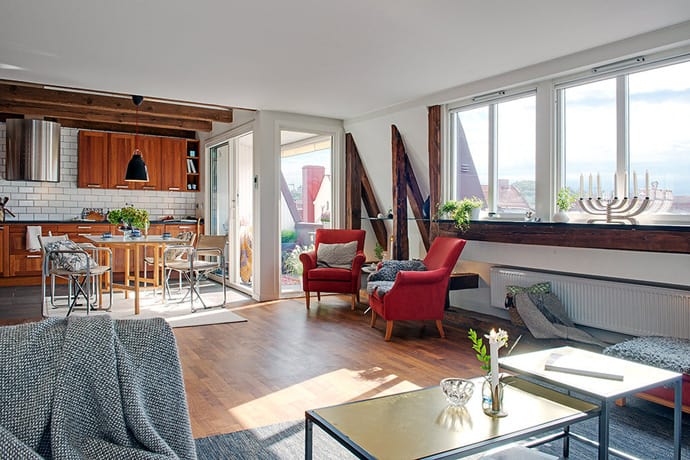 Scandinavian Apartment With Rustic Influences, Gothenburg, Sweden
