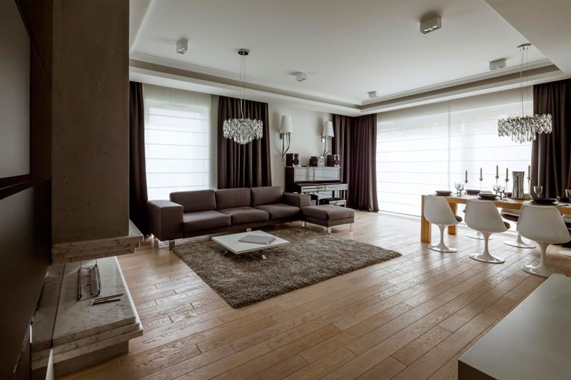 Modern Blend of Materials and Textures for an Elegant Duplex Apartment