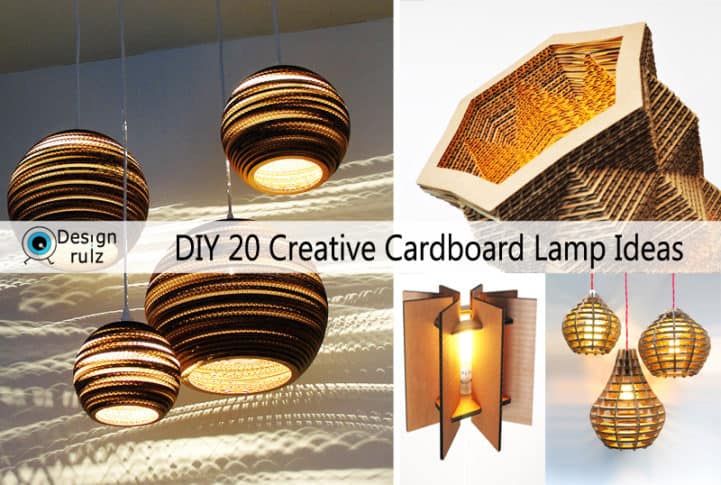 Diy 20 Creative Cardboard Lamp Ideas, Diy Hanging Lampshade Ideas
