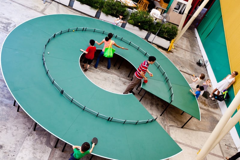 A Giant Round Ping Pong Table, Round Ping Pong Table