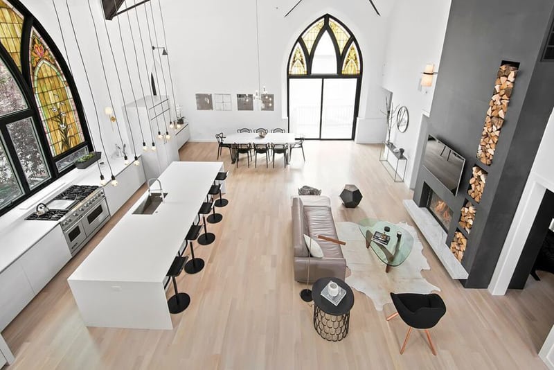Church Conversion into a Residence by Linc Thelen Design DesignRulz.com