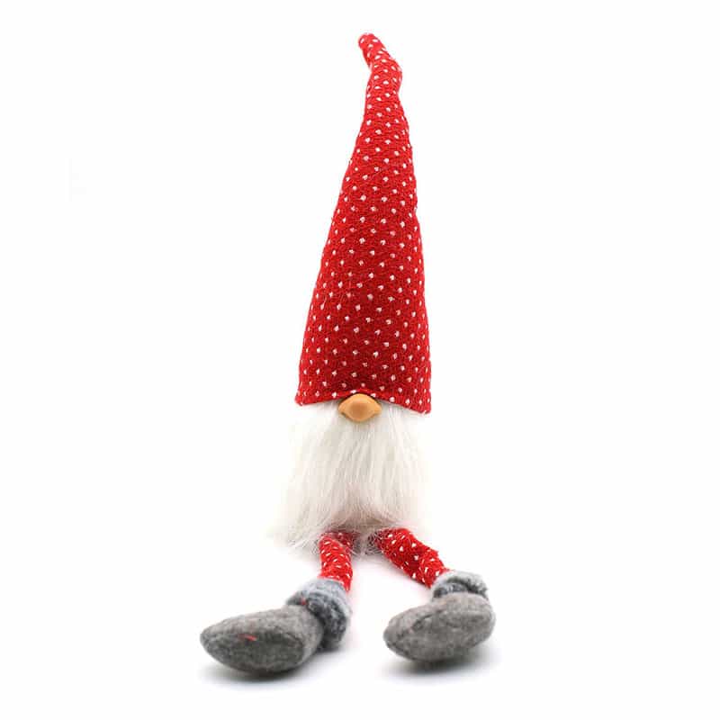 Style 2, Grey 7.9 Inch Plush Gnome Doll Decor for Christmas Home Table Ornaments Presents Leeko Handmade Swedish Tomte