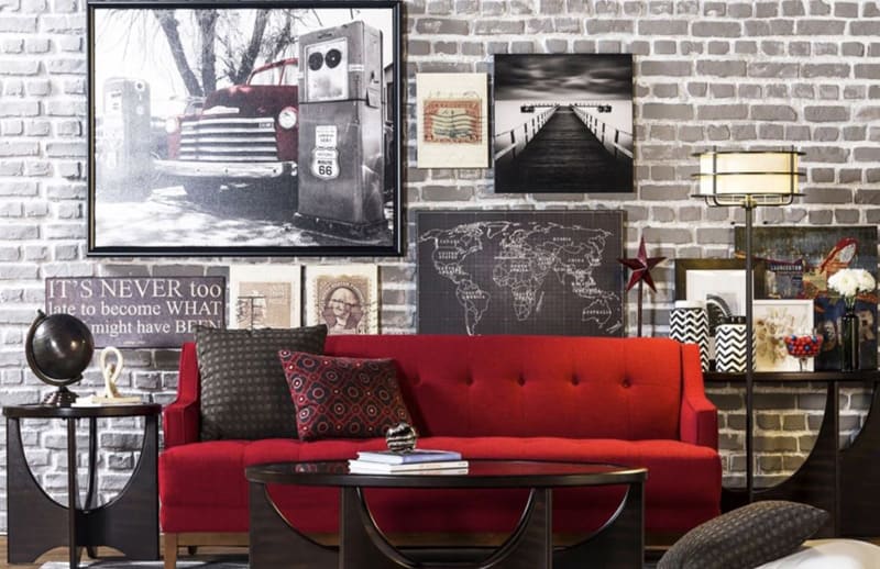 Adorable Red Sofas Creating A Modern, Living Room Decor With Red Couch
