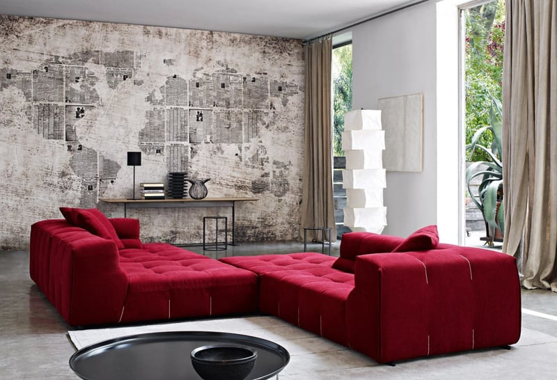 Red Sofas Creating A Modern Impression