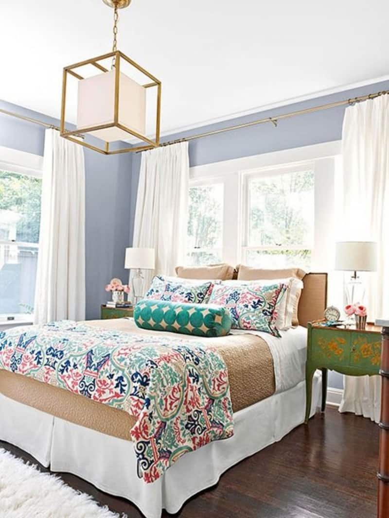 Bedroom Decorating Ideas Bed In Front Of Window