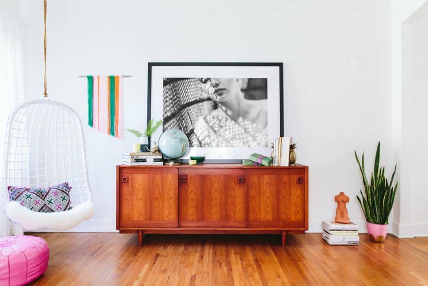 living room with credenza photos