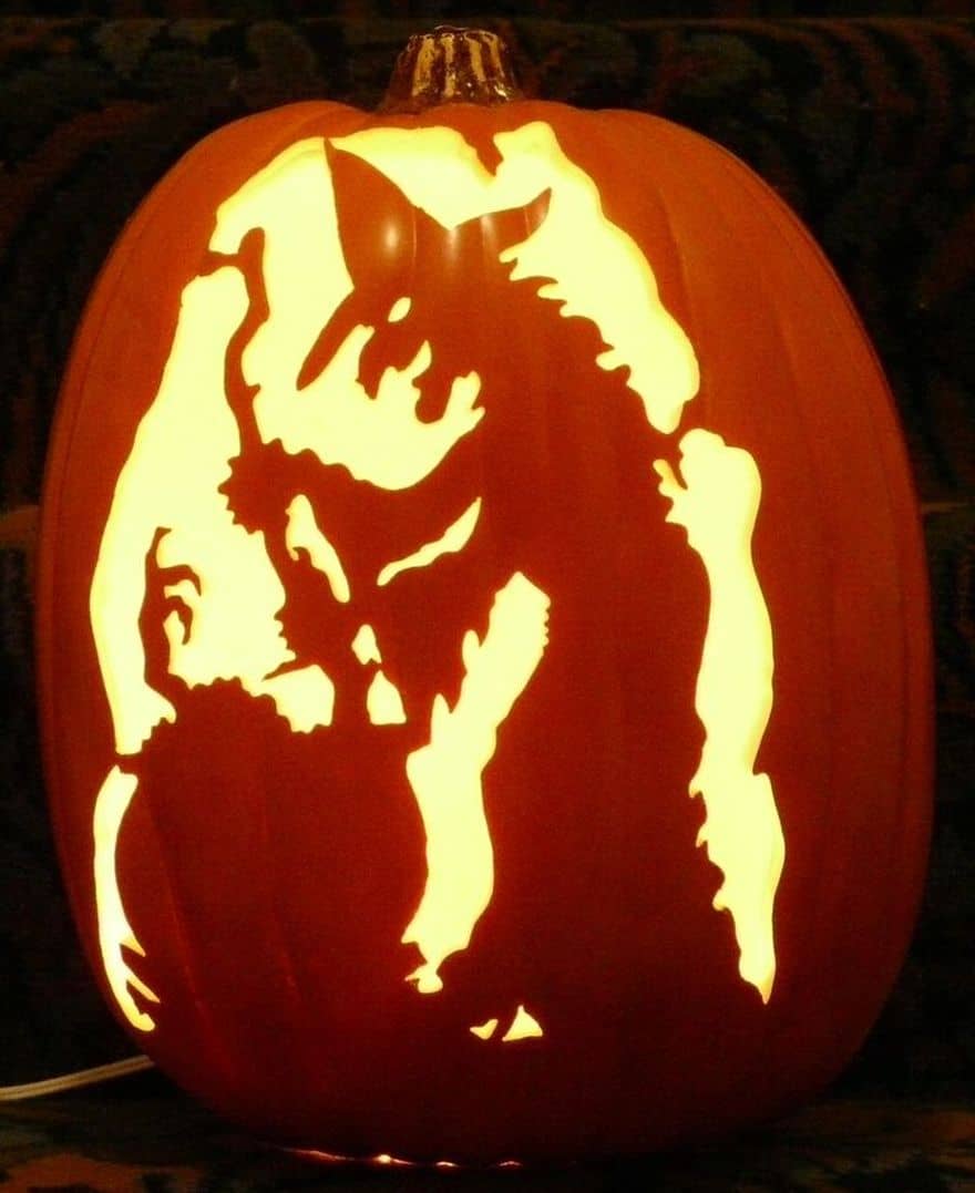 witch carved pumpkins