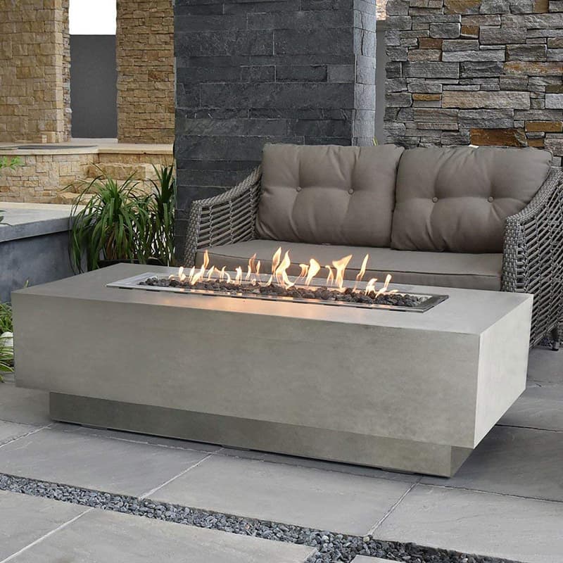 concrete fire pit table