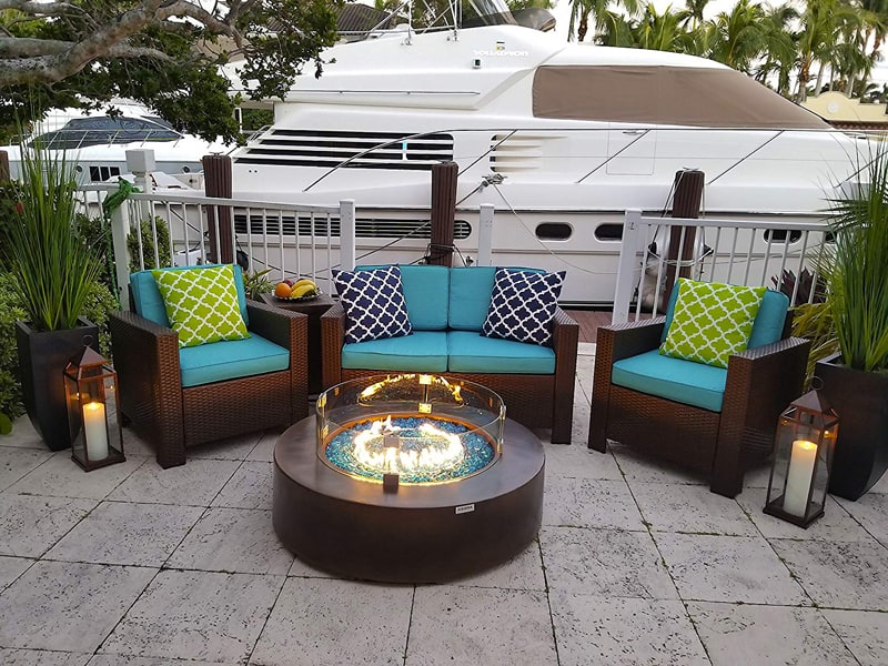 10 Concrete Fire Pit Tables That You, 42 Inch Square Fire Pit Coverage