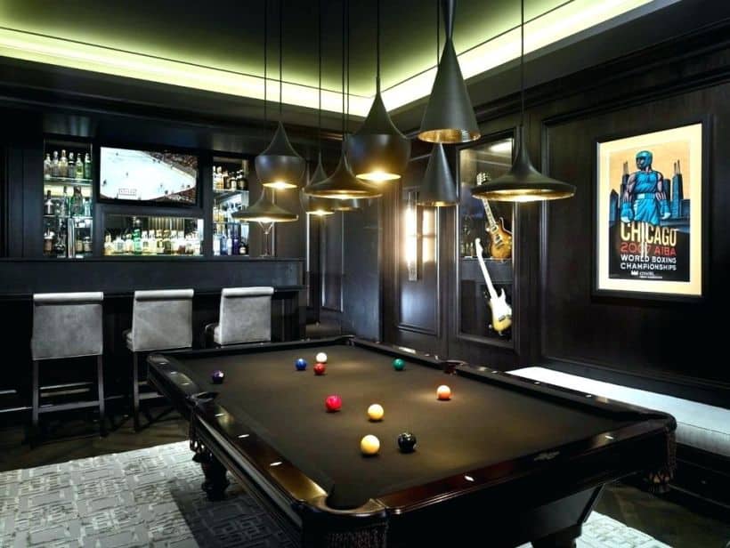 man cave pool table