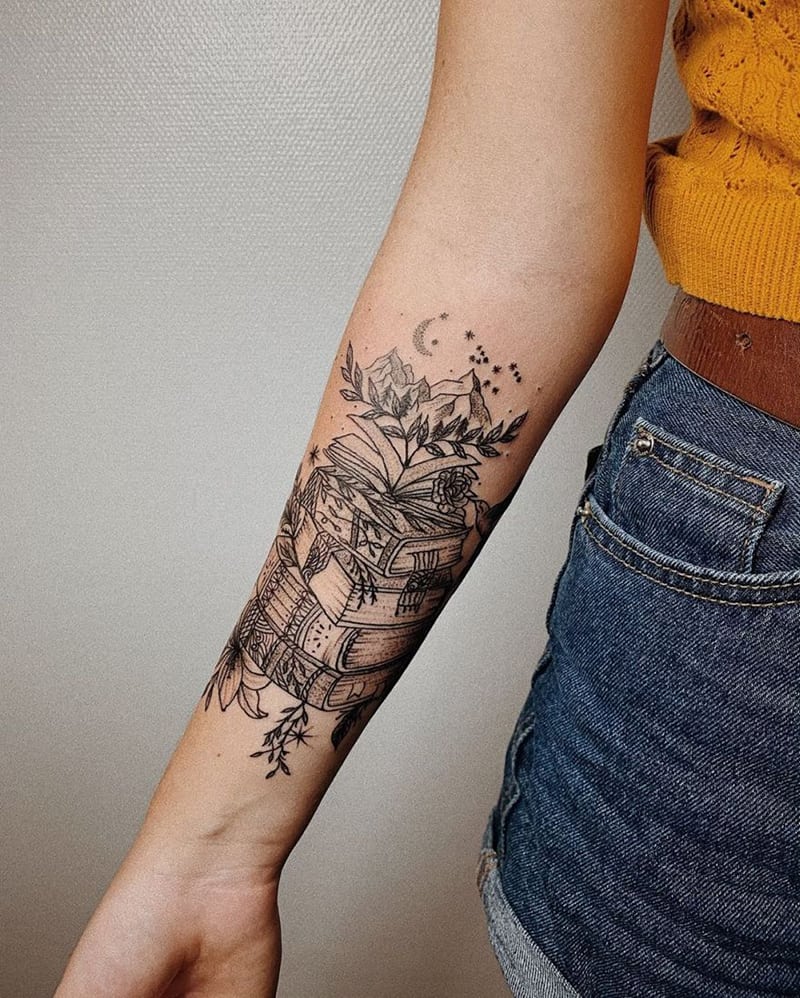 19 Book Tattoos Images And Pictures